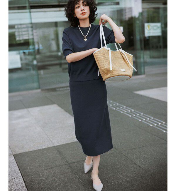 23区「【洗える】ヴィスコースストレッチ タイトスカート」|スカート|