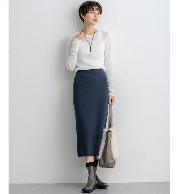 23区「【洗える】ヴィスコースストレッチ タイトスカート」|スカート|