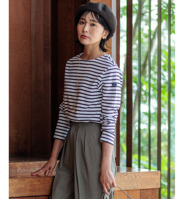 23区「【洗える】Armor-lux ボーダー カットソー」|Tシャツ・カットソー|オフ&times;ブラウン