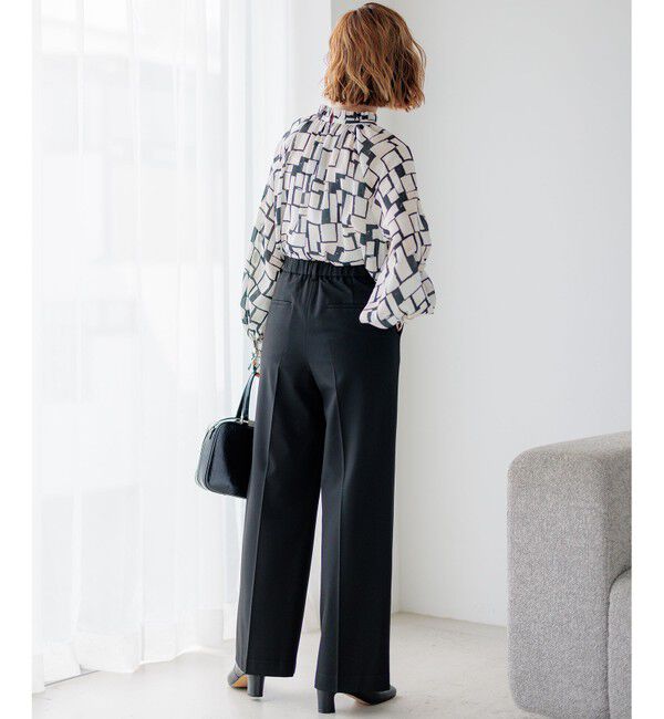 23区「【洗える】ウォームストレッチ ワイドパンツ」|その他|