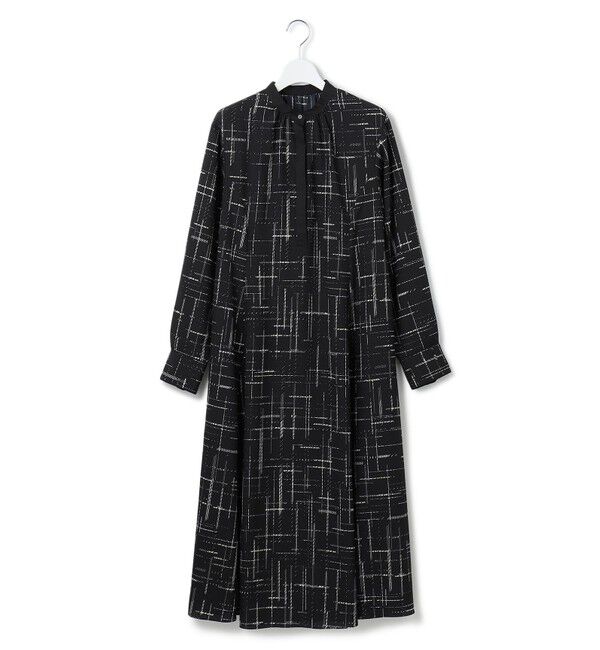 23区「【洗える】モノクロトーンプリント ワンピース」|ワンピース|