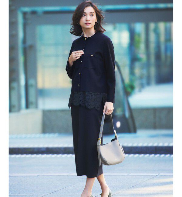 23区「【洗える】コンフォートストレッチ ニット カーディガン」|カーディガン|