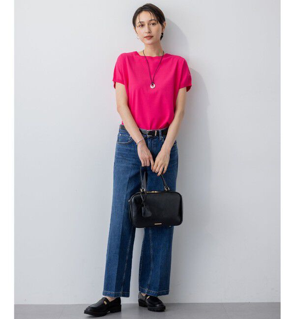 23区「【新色追加/洗える】レーヨンポリエステルストレッチ プルオーバー ニット」|ニット・セーター|