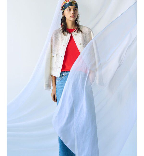 23区「【新色追加/洗える】レーヨンポリエステルストレッチ プルオーバー ニット」|ニット・セーター|