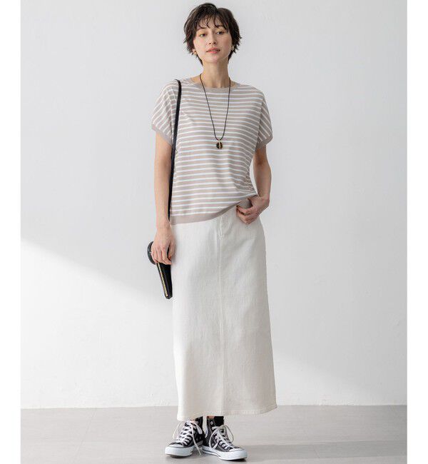 23区「【新色追加/洗える】レーヨンポリエステルストレッチ プルオーバー ニット」|ニット・セーター|