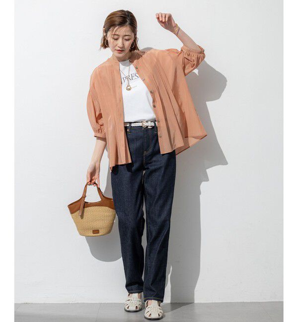 23区「【接触冷感/洗える】BON-PRESAGE ロゴ フレンチスリーブ Tシャツ」|Tシャツ・カットソー|