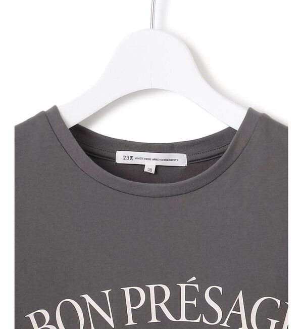 23区「【接触冷感/洗える】BON-PRESAGE ロゴ フレンチスリーブ Tシャツ」|Tシャツ・カットソー|