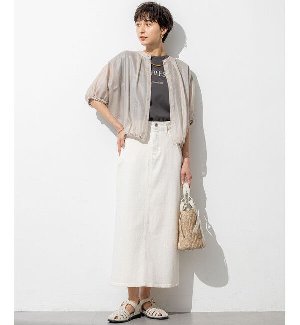 23区「【接触冷感/洗える】BON-PRESAGE ロゴ フレンチスリーブ Tシャツ」|Tシャツ・カットソー|