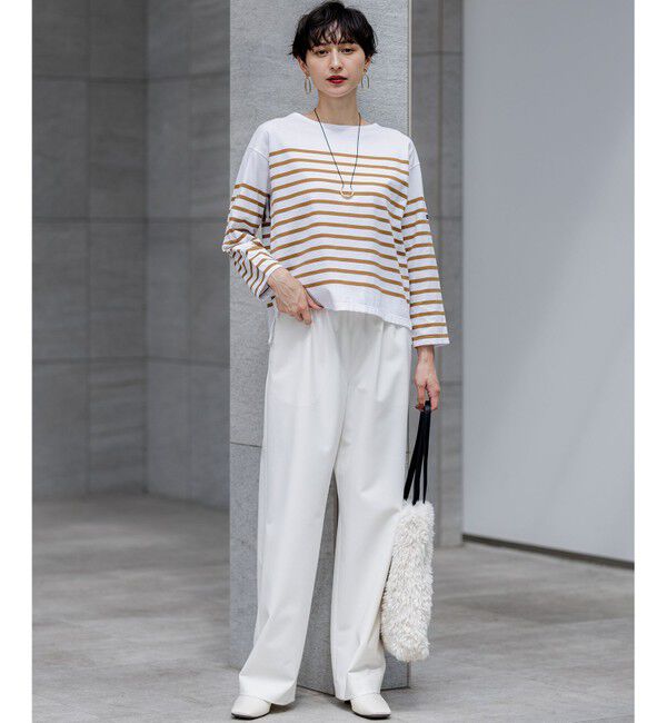 23区「【洗える】Armor-lux パネルボーダー 長袖Tシャツ」|Tシャツ・カットソー|