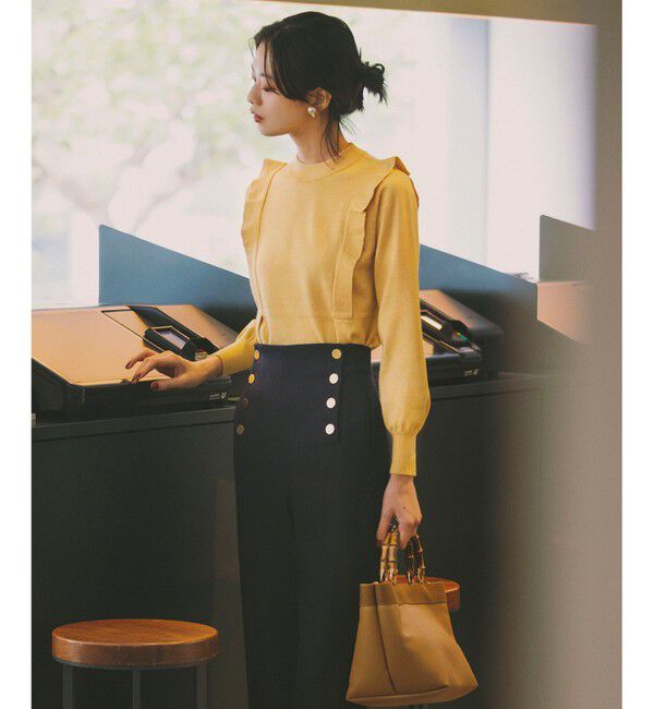 ANY SIS「【洗える】袖フレアーレイヤード ニット」|ニット・セーター|