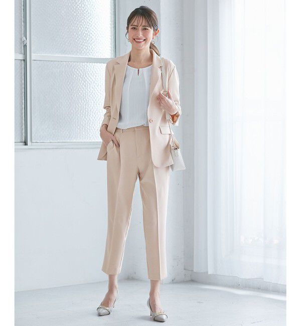 ANY SIS「【美人百花7月号掲載】リネンライクポリエステル テーラード ジャケット」|テーラードジャケット|