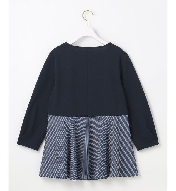 ANY SIS「【洗える】異素材コンビペプラム トップス」|Tシャツ・カットソー|