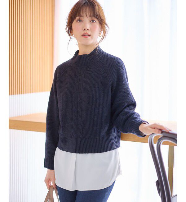 ANY SIS「【2SET】ニットレイヤード セット」|ニット・セーター|ネイビー
