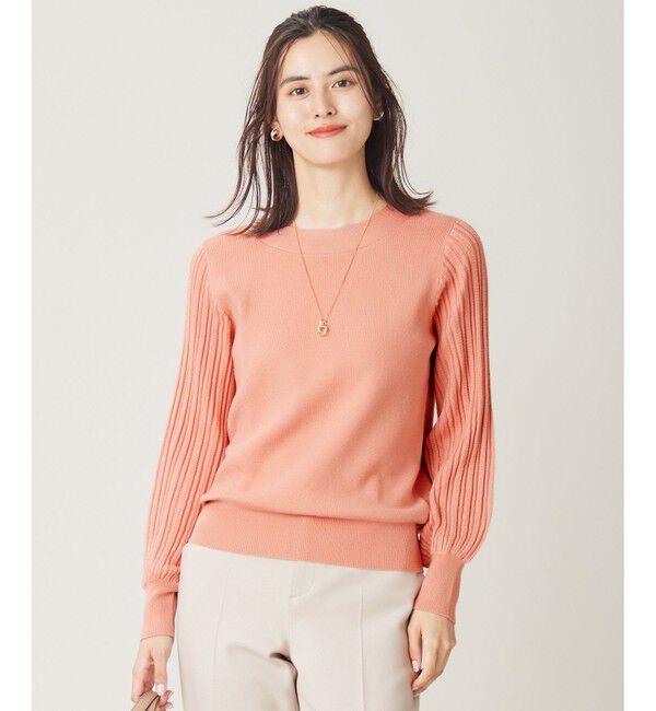 ANY SIS「【洗える】冬のシャルマン パフスリーブ ニット」|ニット・セーター|ｻｰﾓﾝﾋﾟ