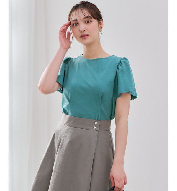 ANY SIS「【接触冷感】美人 フリルスリーブ カットソー」|Tシャツ・カットソー|ﾌﾞﾙｰｸﾞ