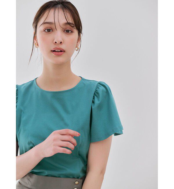 ANY SIS「【接触冷感】美人 フリルスリーブ カットソー」|Tシャツ・カットソー|