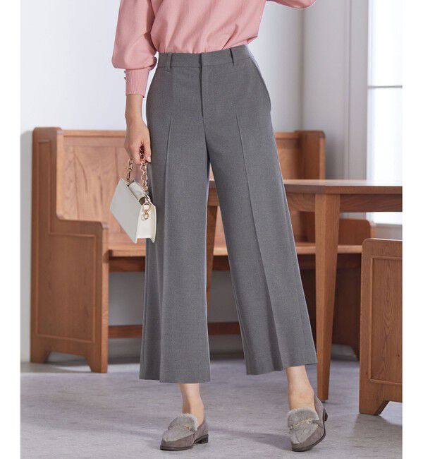 ANY SIS「【保温効果/ストレッチ】シリーズ累計13万枚突破！ビューティサーモ ワイドパンツ」|その他|ライトグレー