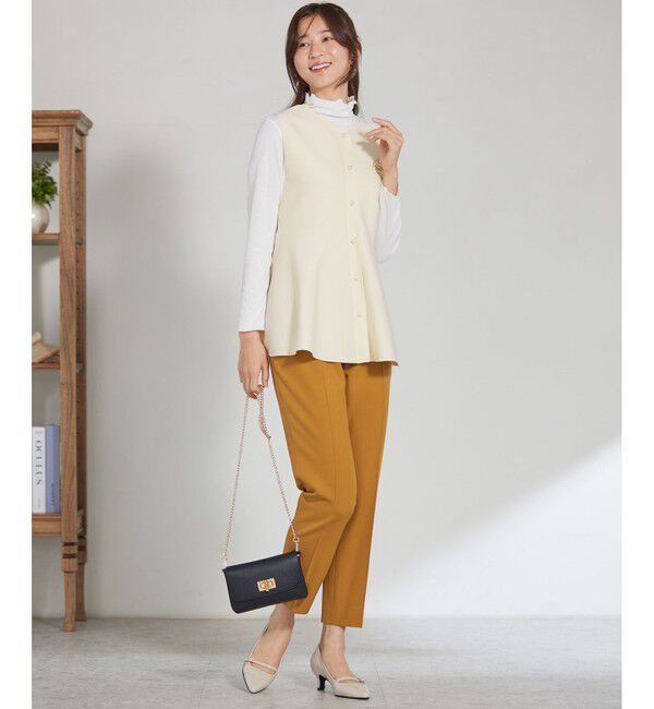 any SiS「【洗える】ペプラムニット ジレ」|ニット・セーター|