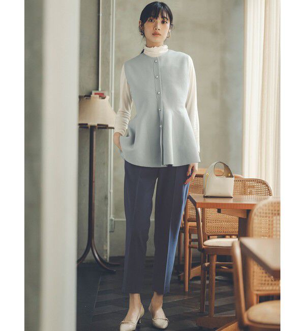 any SiS「【洗える】ペプラムニット ジレ」|ニット・セーター|