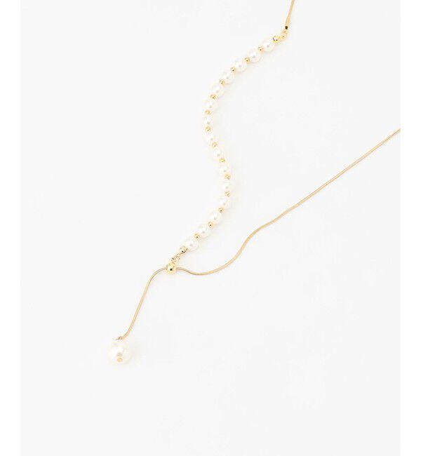 ANY SIS「フェイクパールラリエット ネックレス」|ネックレス|