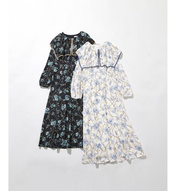 any SiS「【洗える】スカーフデザインプリント ワンピース」|ワンピース|