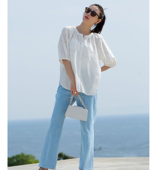 ANY SIS「【洗える】カットワークエンブロイダリー ブラウス」|シャツ・ブラウス|