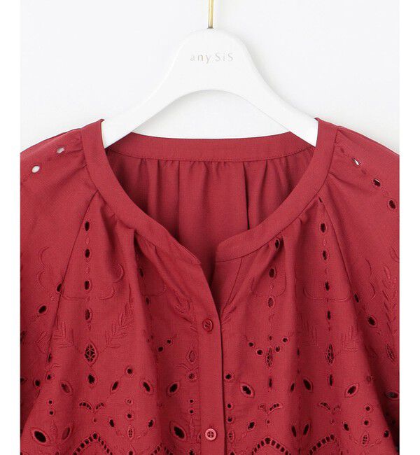ANY SIS「【洗える】カットワークエンブロイダリー ブラウス」|シャツ・ブラウス|