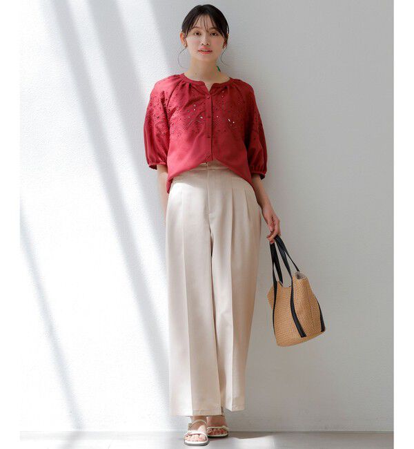 ANY SIS「【洗える】カットワークエンブロイダリー ブラウス」|シャツ・ブラウス|