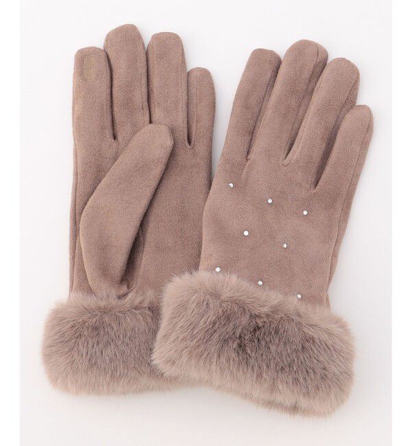 ANY SIS「シャインストーン グローブ」|手袋|ライトモカ