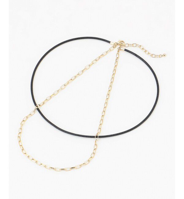 BEIGE,「SILVER BERRY / レザーコンビネックレス」|ネックレス|