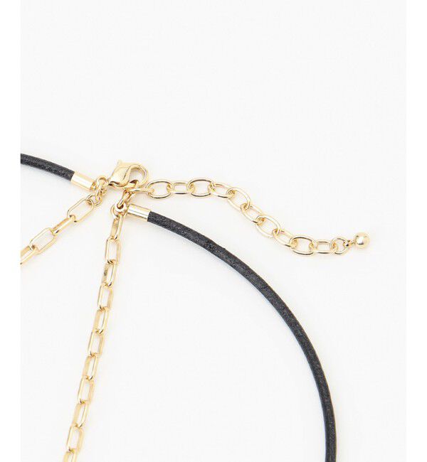 BEIGE,「SILVER BERRY / レザーコンビネックレス」|ネックレス|