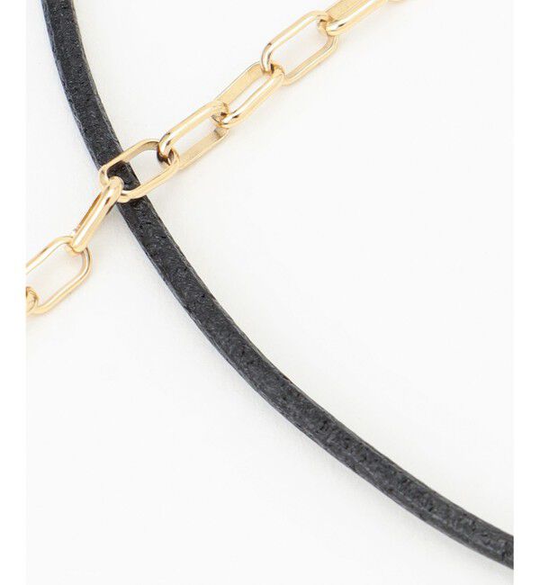 BEIGE,「SILVER BERRY / レザーコンビネックレス」|ネックレス|