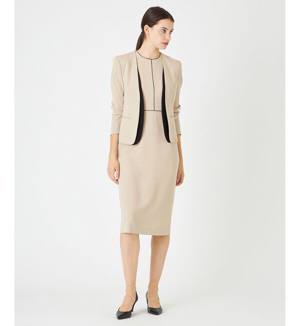 BEIGE,「【L-size】CINDY / クルーネックドレス」|ワンピース|