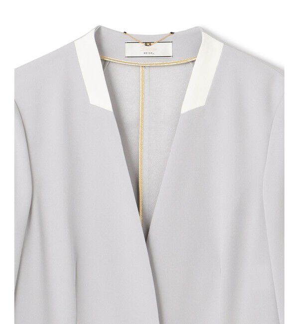 BEIGE,「【L-size】CINDY / ノーカラーロングジャケット」|ノーカラージャケット|