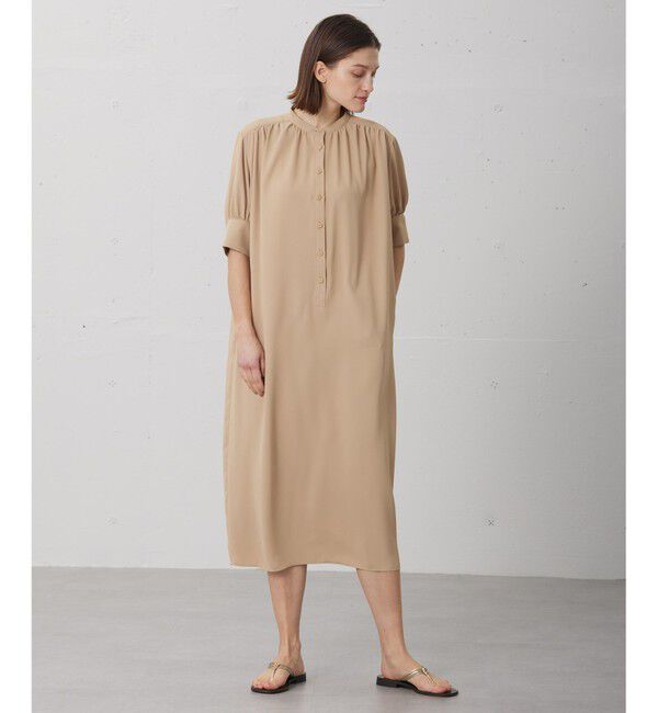 BEIGE,「【WEB限定】SIMEON / ギャザーワンピース」|ワンピース|