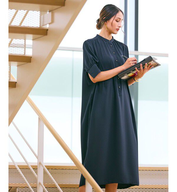 BEIGE,「【WEB限定】SIMEON / ギャザーワンピース」|ワンピース|