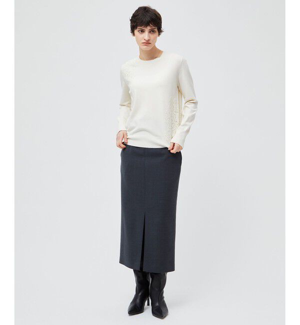 BEIGE,「【Precious 2月号掲載】LAC / 2WAYストレッチIラインスカート」|スカート|