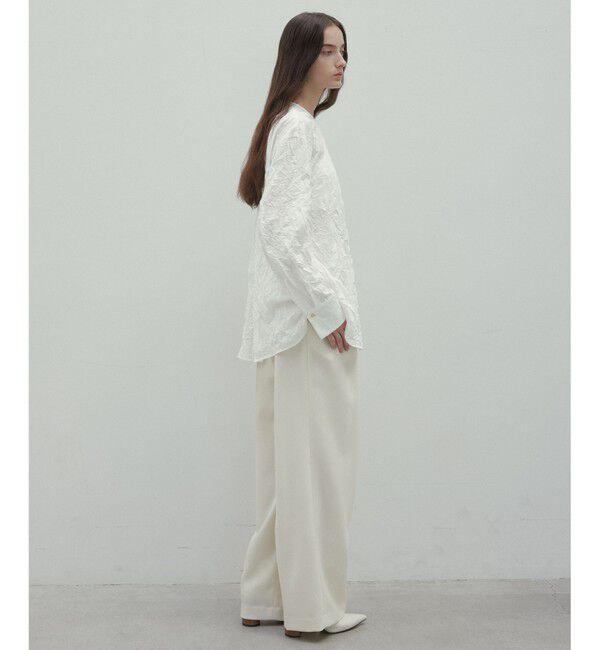 BEIGE,「【洗える・GISELe 4月号掲載】ASTILBE / コットンジャージークルーネックブラウス」|シャツ・ブラウス|