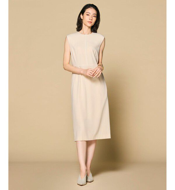 BEIGE,「【洗える・L-size】CINDY / クルーネックドレス」|ワンピース|