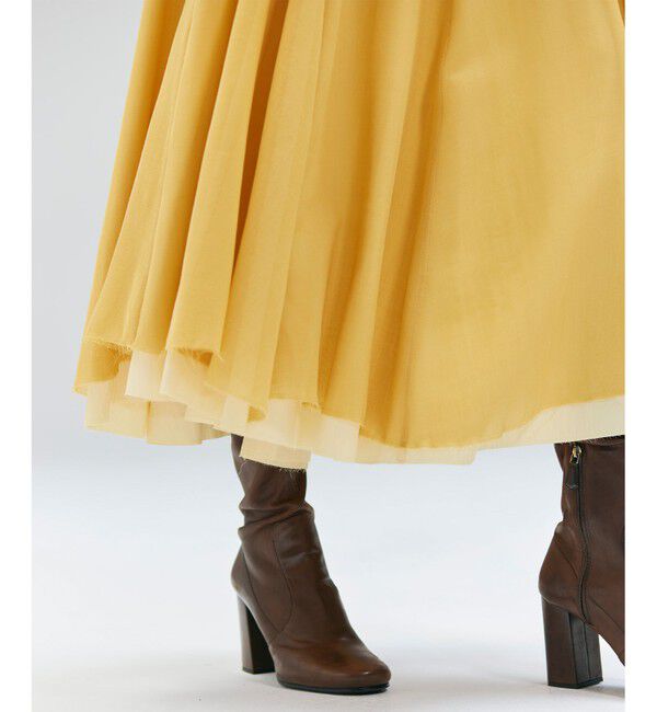 BEIGE,「PINE / ウールレイヤードフレアスカート」|スカート|