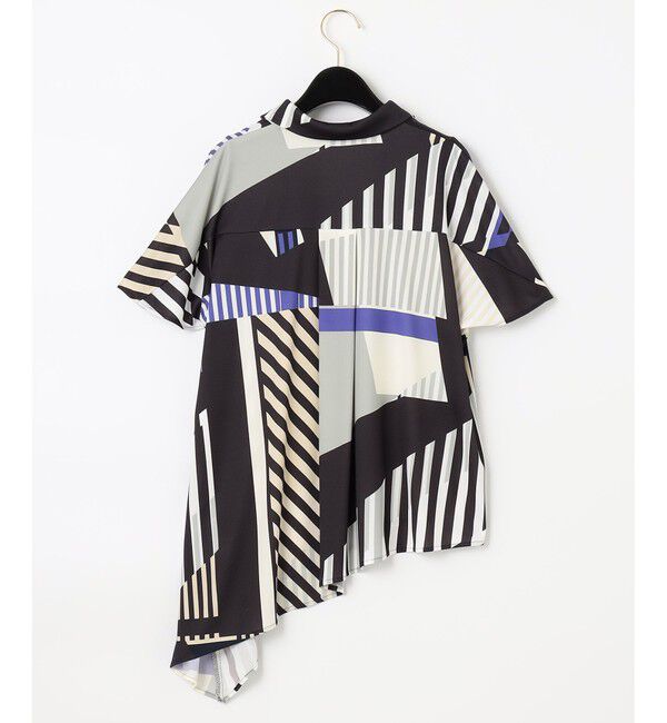  「プリントイレギュラーヘムトップ」|Tシャツ・カットソー|