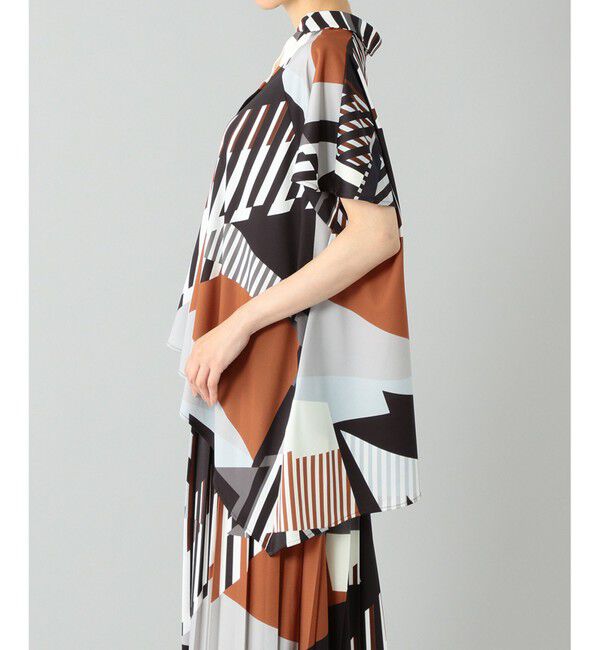  「プリントイレギュラーヘムトップ」|Tシャツ・カットソー|