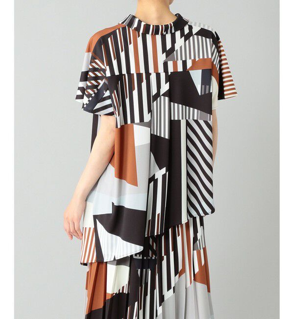  「プリントイレギュラーヘムトップ」|Tシャツ・カットソー|