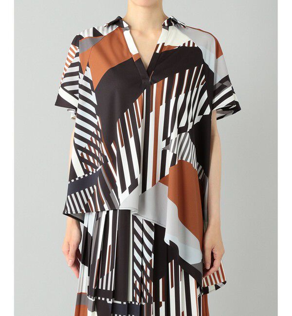  「プリントイレギュラーヘムトップ」|Tシャツ・カットソー|