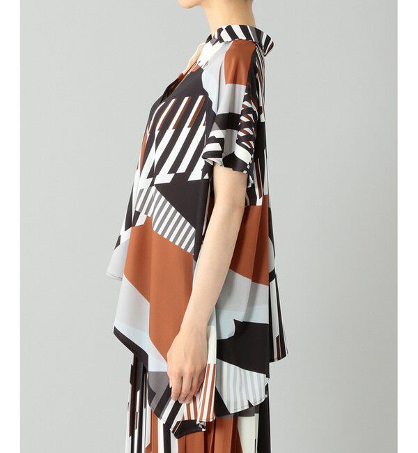  「プリントイレギュラーヘムトップ」|Tシャツ・カットソー|