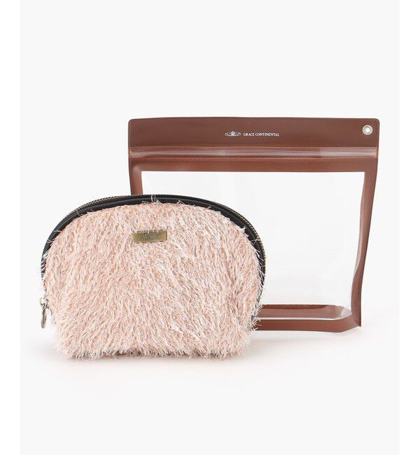 GRACE CONTINENTAL「Fabricシェルポーチ-AW」|ポーチ|