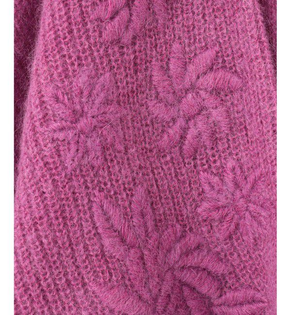 GRACE CONTINENTAL「モヘヤフラワーニットカーディガン」|カーディガン|