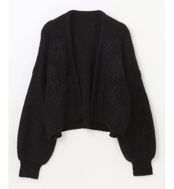 GRACE CONTINENTAL「モヘヤフラワーニットカーディガン」|カーディガン|