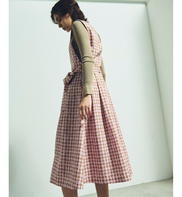 Grace Class「ハウンドトゥースジャンパースカート」|ワンピース|
