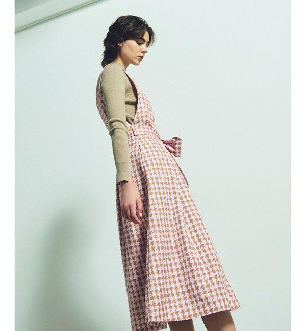 Grace Class「ハウンドトゥースジャンパースカート」|ワンピース|